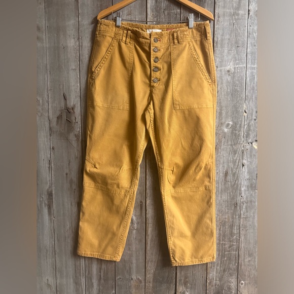 ANTHROPOLOGIE The Wanderer Pant High Rise pant in mustard - size 32 - Picture 1 of 8